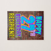 Puzzle 27e anniversaire ~ Amusant, Graffiti urbain inspir (Horizontal)