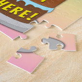 Puzzle 28th Birthday : Fun Cake and Candles + Custom Name (Côté)