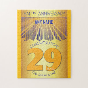 Puzzle 29 ans   Cadeau personnalisé d'anniversaire de 12 