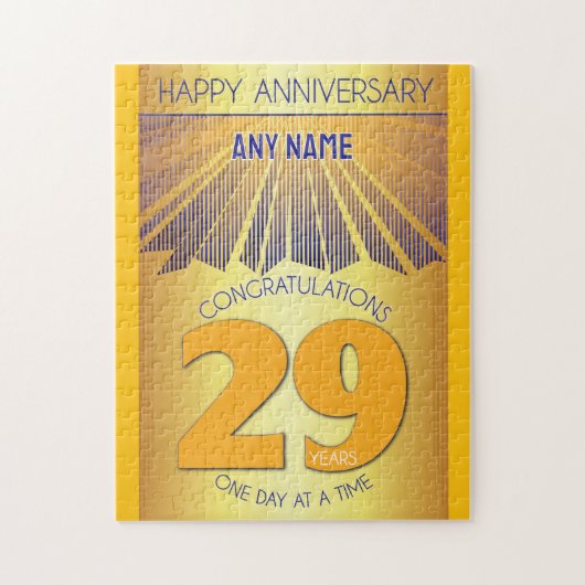 Puzzle 29 Year | AA 12 Step Anniversary Personalized (Vertical)