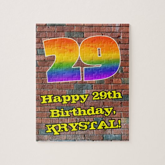 Puzzle 29e anniversaire : Arc-en-ciel amusant inspiré par (Vertical)