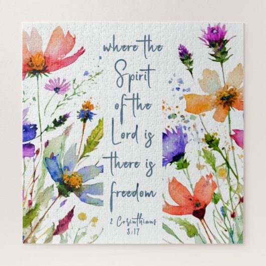 Puzzle 2 Corinthiens 3:17 Liberté Bible Verse (Vertical)