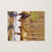 Puzzle 2~ deux Bull Elk dans la neige (Horizontal)