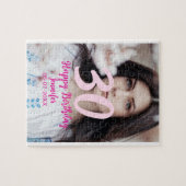 Puzzle 30e anniversaire ajouter nom date année photo blan (Horizontal)