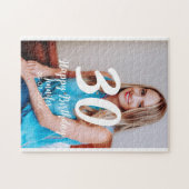 Puzzle 30e anniversaire ajouter nom date année photo blan (Horizontal)