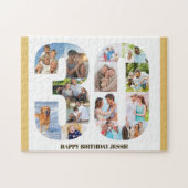 Puzzle 30e anniversaire Collage photo Neutre Numéro 30 (Horizontal)