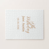 Puzzle 30th birthday copper brown simple stylish name dat (Horizontal)