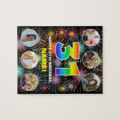 Puzzle 31e anniversaire : Arc en ciel amusant #, Nom pers (Horizontal)