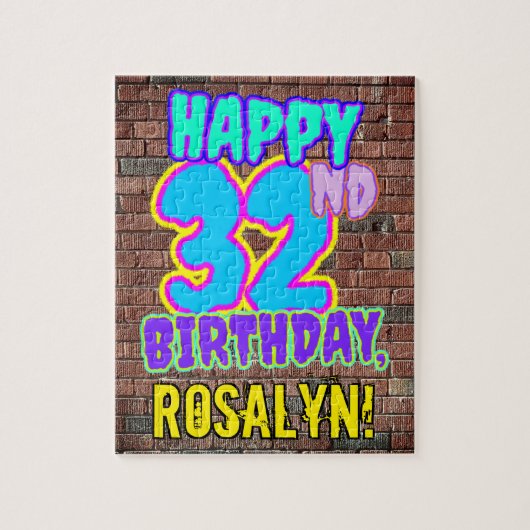 Puzzle 32e anniversaire ~ Amusant, Graffiti urbain inspir (Vertical)