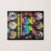 Puzzle 34e anniversaire : Arc en ciel amusant #, Nom pers (Horizontal)