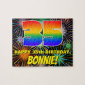 Puzzle 35e anniversaire : Feu d'artifice festif amusant e (Horizontal)