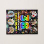 Puzzle 38e anniversaire : Arc en ciel amusant #, Nom pers (Horizontal)