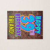 Puzzle 39e anniversaire ~ Amusant, Graffiti urbain inspir (Horizontal)