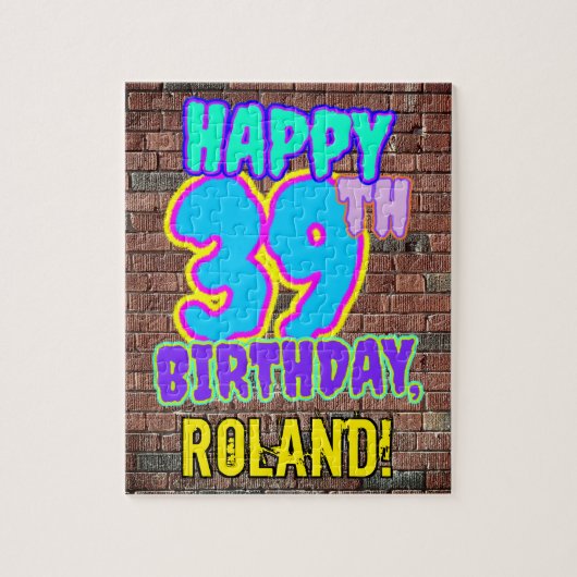 Puzzle 39e anniversaire ~ Amusant, Graffiti urbain inspir (Vertical)