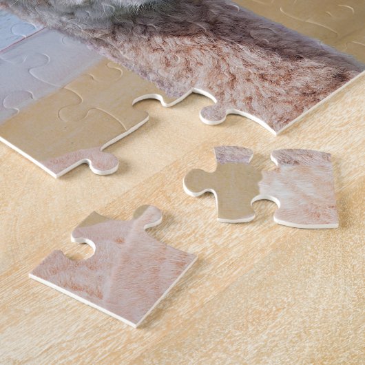 Puzzle 3 Alpacas Sur La Plage En Casquettes Solaires, Mes (Côté)