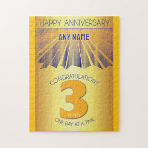 Puzzle 3 ans   AA Cadeau personnalisé d'anniversaire de 1