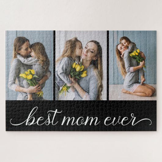 Puzzle 3 Collage Photo Meilleure Maman Ever (Horizontal)