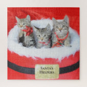 Puzzle 3 Cute Kittens Père Noël Petit Helpers (Vertical)