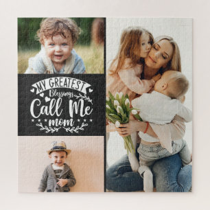 Puzzle 3 photo famille collage maman gardien mère jour