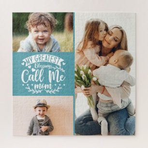 Puzzle 3 photo famille collage maman gardien mère jour j