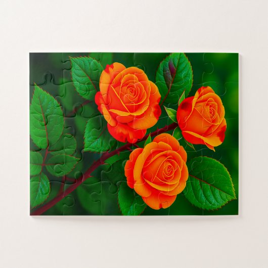 Puzzle 3 Roses orange (Horizontal)