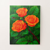 Puzzle 3 Roses orange (Vertical)