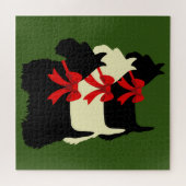 Puzzle 3 silhouette noire écossaise Terrier /1014 pièce (Horizontal)