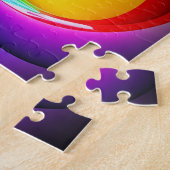 Puzzle 3D Abstraite spirale géométrique colorée (Côté)