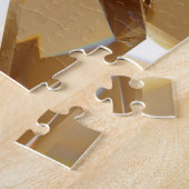 Puzzle 3D abstraite texture or cristal. (Côté)