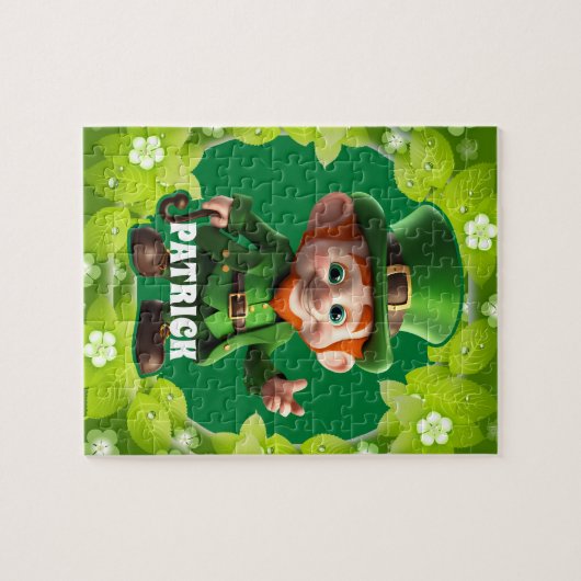 Puzzle 3D Leprechaun St. Patrick's Day Personnalisé Enfan (Horizontal)