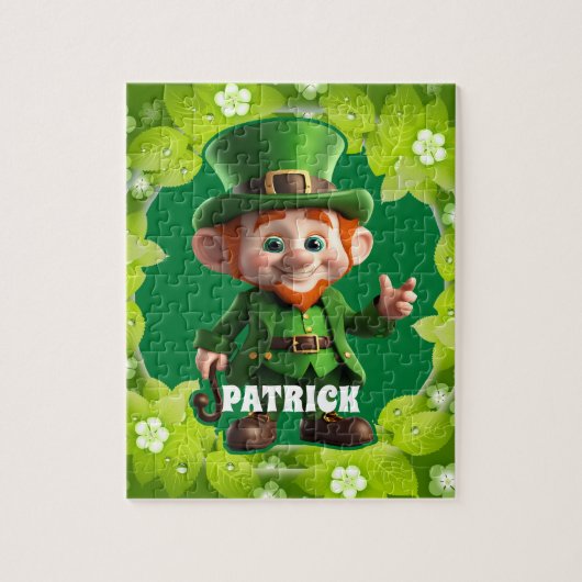 Puzzle 3D Leprechaun St. Patrick's Day Personnalisé Enfan (Vertical)