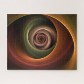 Puzzle 3D Spirale Abstraite couleurs chaudes Art fractal  (Horizontal)