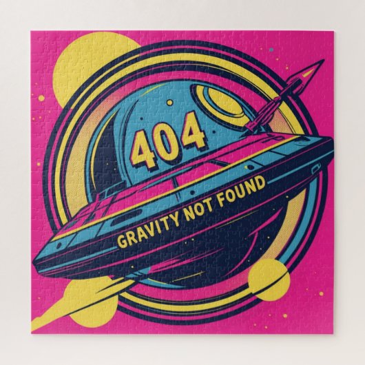Puzzle 404 Gravité introuvable - Art Spop Rétro (Vertical)
