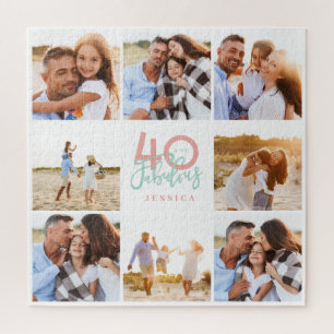 Puzzle 40 et fabuleux anniversaire de photo rose