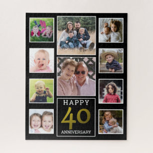 Puzzle 40e anniversaire du Mariage 10 photo Collage