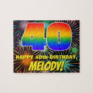 Puzzle 40e anniversaire : Feu d'artifice festif amusant e