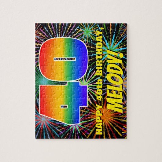 Puzzle 40e anniversaire : Feu d'artifice festif amusant e (Vertical)