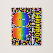 Puzzle 40e anniversaire — Formes de coeur amusantes et ai (Vertical)