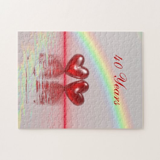 Puzzle 40e Anniversary Ruby Hearts (Horizontal)