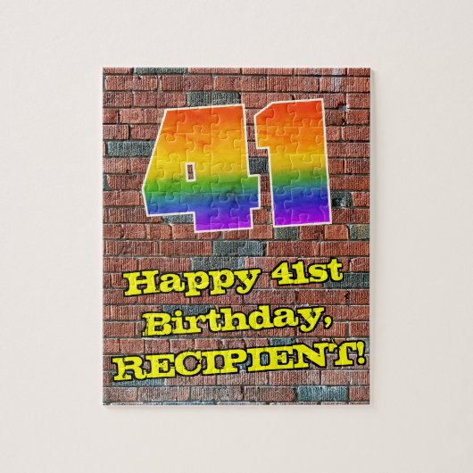 Puzzle 41e anniversaire : Arc-en-ciel amusant inspiré par (Vertical)