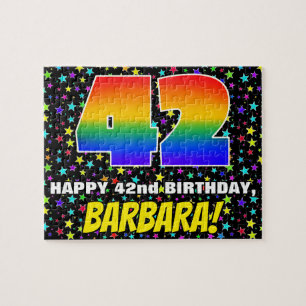 Puzzle 42e anniversaire — Amusant, Motif de terrain étoil