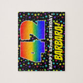 Puzzle 42e anniversaire — Amusant, Motif de terrain étoil (Vertical)