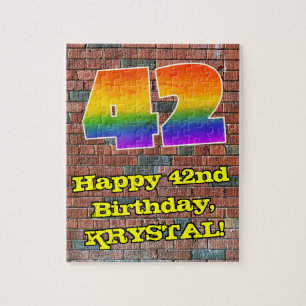 Puzzle 42e anniversaire : Arc en ciel inspiré par les gra