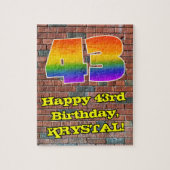 Puzzle 43e anniversaire : Arc-en-ciel amusant inspiré par (Vertical)