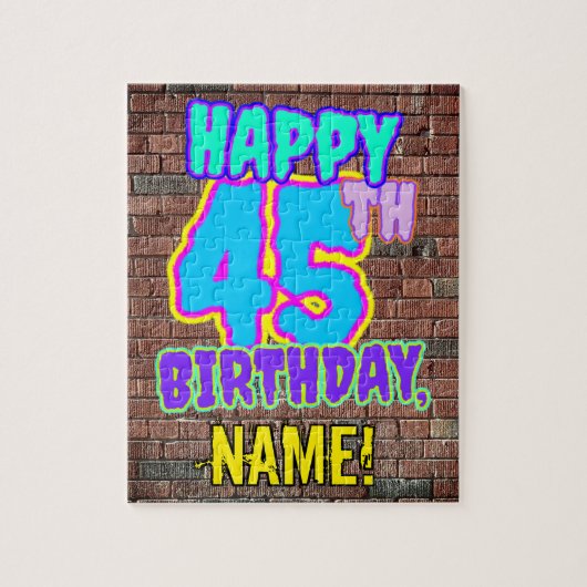 Puzzle 45e anniversaire ~ Amusant, Graffiti urbain inspir (Vertical)