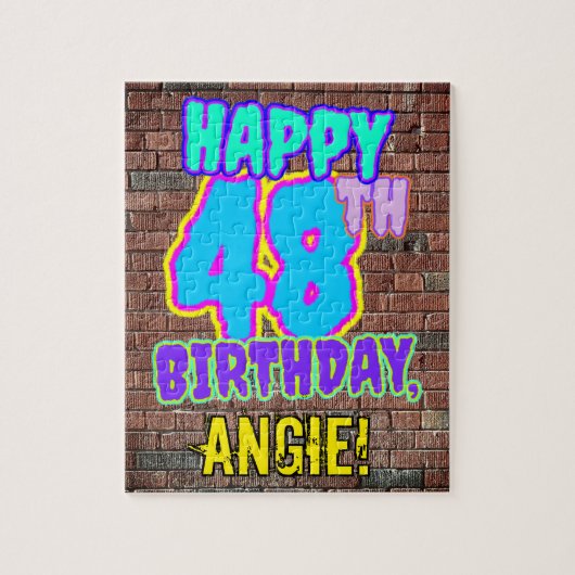 Puzzle 48e anniversaire ~ Amusant, Graffiti urbain inspir (Vertical)
