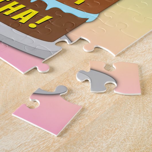 Puzzle 48e anniversaire : Fun Cake and Candles + Nom pers (Côté)