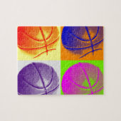 Puzzle 4 couleurs Pop Art Basketball (Horizontal)