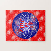 Puzzle 4 juillet célébration de feux d'artifice (Horizontal)