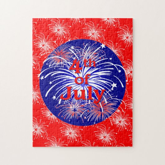 Puzzle 4 juillet célébration de feux d'artifice (Vertical)